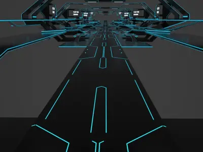 Sci Fi Corridor 3D model 190