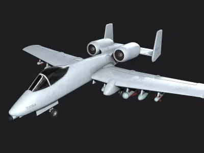 A-10 Thunderbolt  Low-poly 3D model