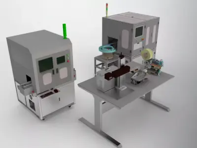 Laser printer and labeling machine 3D model