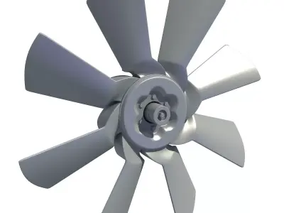 Model of Engine Cooling Fan 3D model