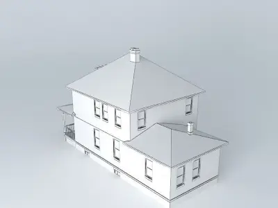 Four Square House Free 3D model