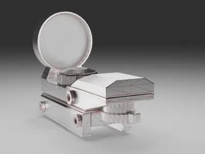 Circular Reflex Optic Reddot Sight Low-poly 3D model