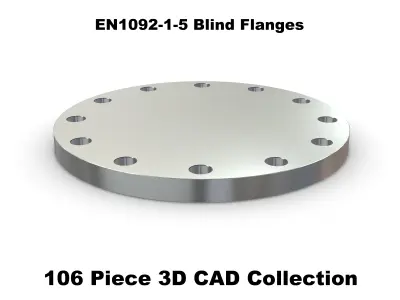 EN1092-1-5 Blind Flanges 3D model