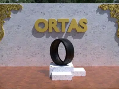 ORTAS TIRE NO 27 GAME READY Low-poly 3D model