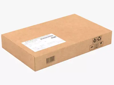 Cardboard Packaging Box 01 3D model