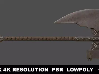 Dwarven Axe Low-poly 3D model