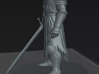 Knight Runebound Shadow Knight Printable RPG Miniature 3D print model