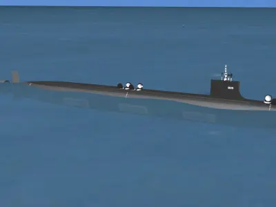 Virginia Class SSGN 805 USS Tang 3D model