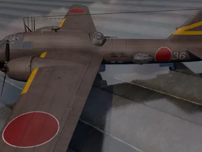 Mitsubishi Ki-67 Hiryu - aka Peggy 3D model