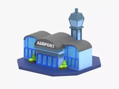 Airport 3D Illustration 3D model
