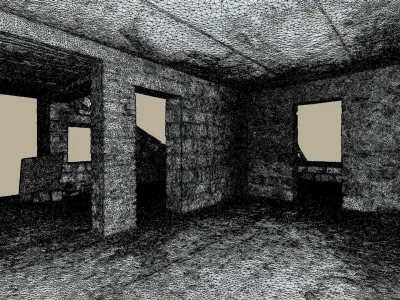 Abondoned house under construction - small part 3D model