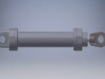 Hydraulic Cylinder 3D Model 3D model