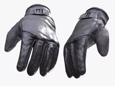 Gloves 41 - All MH Bodies - UE5 Skeletons - Rigged Low-poly 3D model
