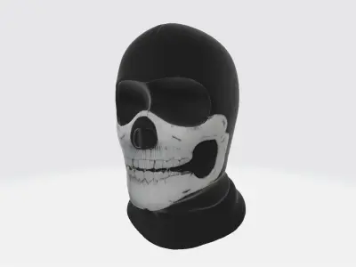 Skeleton Balaclava Low-poly 3D model