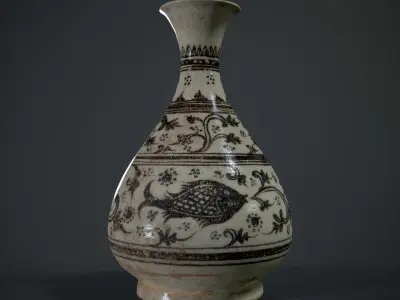 Kalong Vase Low-poly 3D model