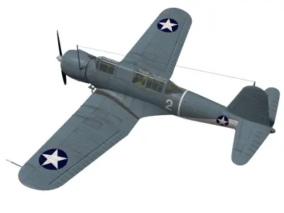 Chance Vought SB2U-3 Vindicator 3D model