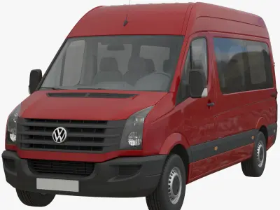 VW Crafter 2011 minibus L2H2 3D model