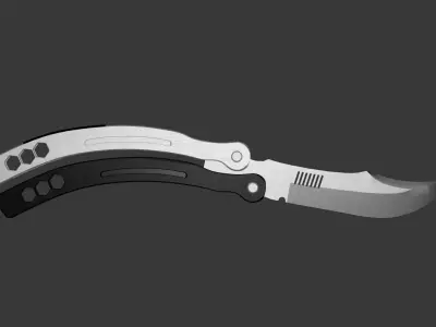 Balisong - Butterfly knife Free low-poly 3D model