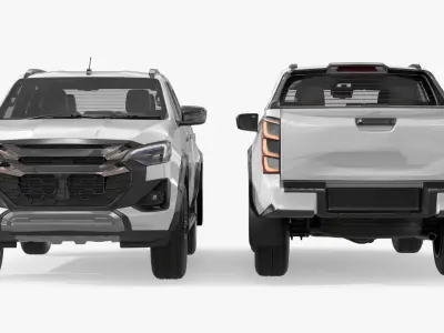City Utility Vehicle White 3D model