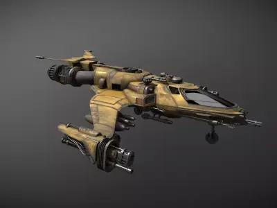 10Assault-craft spaceship 3D model