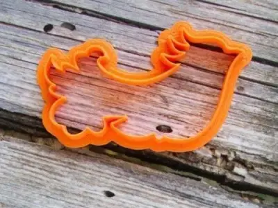 Bird Khokhloma cookie cutter for professional Free 3D print model