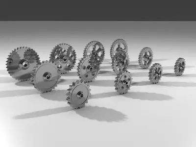 Cogwheels gears 3D model