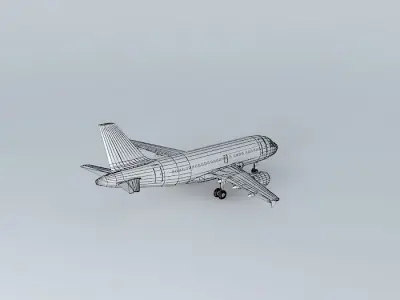 Template Airbus A318 3D model
