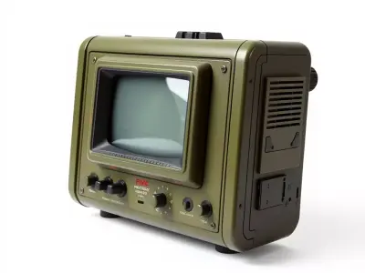 Vintage Military Oscilloscope Model Pack with Classic Design Low-poly 3D model