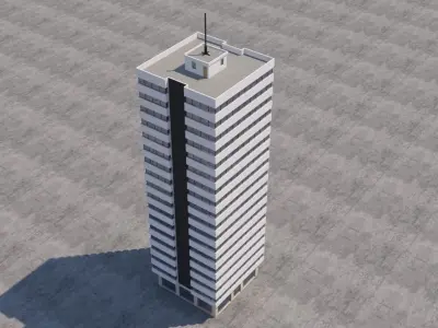 Modern Building Exterior Skyscraper 5 3D model