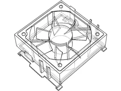 95x95 mm CPU Cooling Fan 3D model
