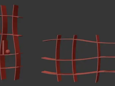 Bookcase Rack - Gold Leaf Free 3D model