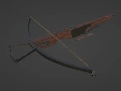 Medieval Crossbow Free low-poly 3D model
