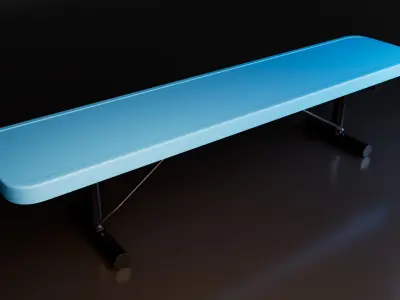 Park Bench Free low-poly 3D model 4