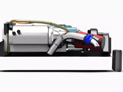 2JZ GTE VVTi Turbo Straight 6 Engine Low-poly 3D model