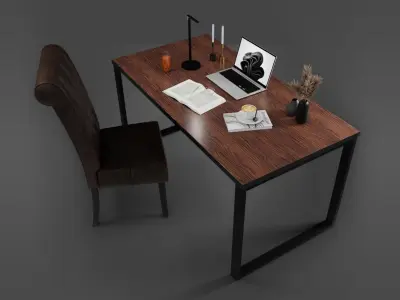 Work table - Office table Free 3D model