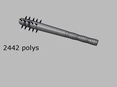 medieval club 3D model