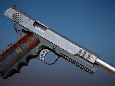 Custom 1911 - FPS Weapon Asset Low-poly 3D model