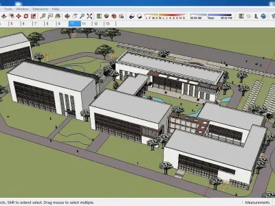 Sketchup Hospital F2 with Render and Lumion file 3D model