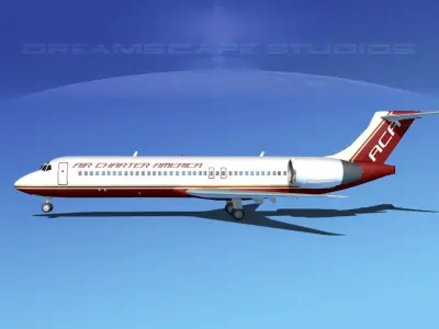Boeing 717-200 Air Charter America 3D model