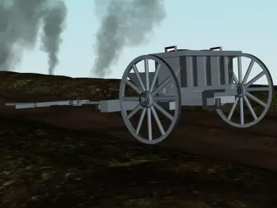 Napoleonic era British artillery Limber 3D model