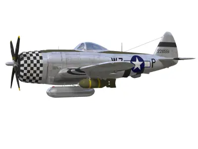 Republic P47D Thunderbolt 3D model