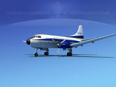 Martin 404 Southern Airways 1 3D model