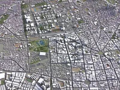 Tainan - 3D City Model Low-poly 3D model