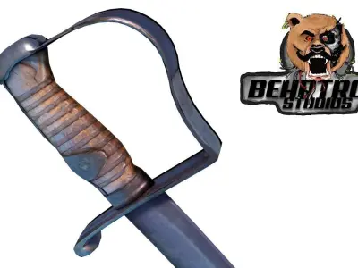 Light Cavalry Sabre British Short M1796 Historically Accurate Low-poly 3D model