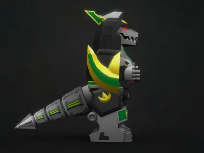 Chibi Dragonzord Free low-poly 3D model
