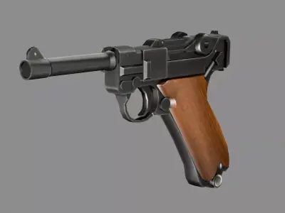 Pistol C127G Luger Model 1908 Low Poly 3D Model Low-poly 3D model purchase