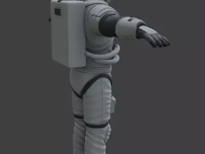 Realistic Astronaut Space Suit 3D model 9