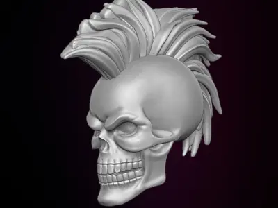 Skull Riot Head 3D printable File 3D print model