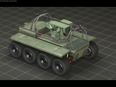 UGV with automatic Natter Turret 3D model