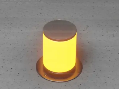Galvanized Light-Column -4- Street-Light 9 Low-poly 3D model